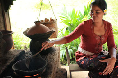 frying coffee